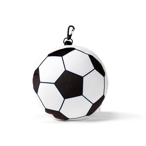 Relaxeazzz Football Round Plush Travel Pillow & Eye Mask - Sleep Eye Mask Masks - Kids Travel Accessories For Sleeping Airplane - Flight Plane Neck Pillow Pillows - Image 2