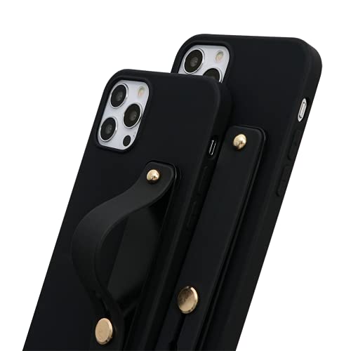 Yoedge Capa com alça de mão para Apple iPhone 12 Pro Max com suporte conversível, capa de silicone m