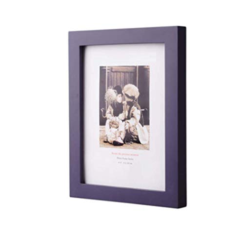 ZXBF Cornice per Foto in Legno Massello da Tavolo Montabile A Parete Regolabile Ritratto Verticale Immagine Stile Semplice Viola Scuro 4X6 10X15 Cm L73F
