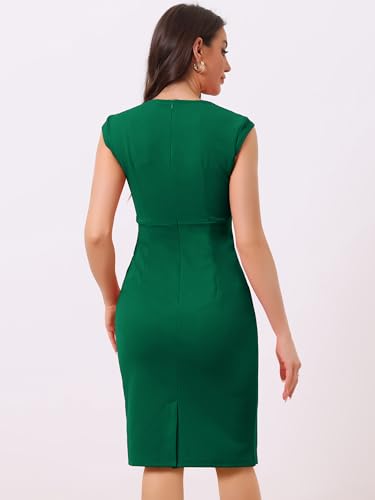 Image of Allegra K Women's Sheath Dress Pencil Work Sleeveless Professional Office Dresses