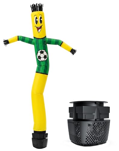 Puligoth 7 FT Inflatable Tube Man with Blower: Soccer Sports Theme Inflatable Dancing Man for Indoor & Outdoor Advertising Party Decorations Store Grand Openings Business & Events (Green)
