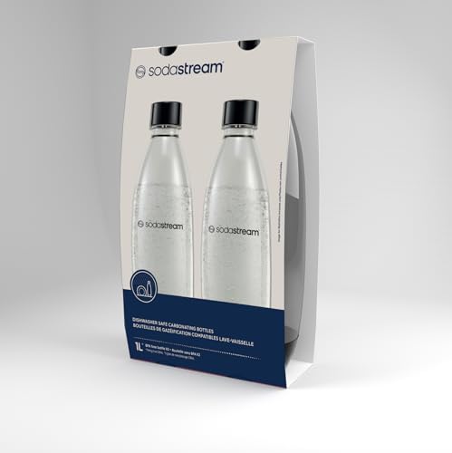 Image of sodastream 1L Pack Dishwasher Safe Slim Bottle (Black) (Pack of 8)