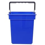 Homoyoyo Cubo de Limpieza Cuadrado Plástico 4 litros con Asa Azul Cubo Portátil Multifuncional para Hogar Oficina y Escuela Contenedor de Agua Práctico y Resistente