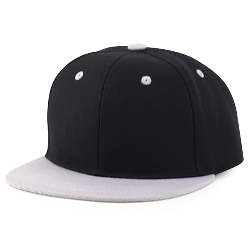 Image of Trendy Apparel Shop Infant to Youth Plain Structured Flatbill Snapback Cap