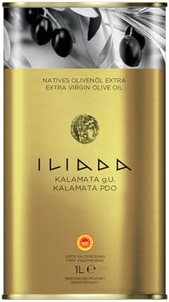 Iliada Pdo Kalamata Extra Virgin Olive Oil Tin, 1000 ml