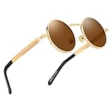 DISEÑO RETRO CLÁSICO: la colección de gafas de sol de estilo redondo clásico aún satisface las demandas actuales de la moda. Adecuado tanto para hombres como para mujeres. Traje para cualquier cara.