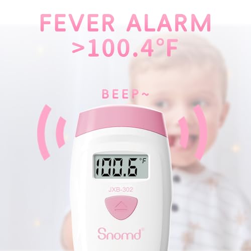 Image of Non-Touch Forehead Thermometer, Digital Infrared Thermometer 2 in 1 for Adult and Kids Baby Thermometer with Fever Alarm