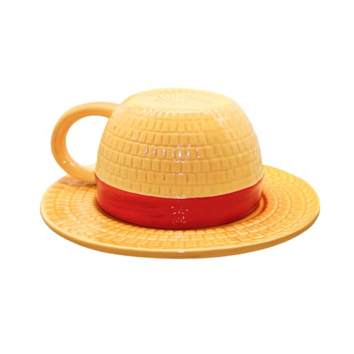 Luffy's Hat tazza, anime merch, tazza in ceramica di alta qualità, regalo per Natale, compleanno, anniversario, 250 ml