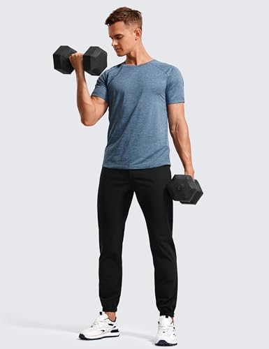 CRZ YOGA Athletic Joggers for Men - 29" Lightweight Running Training Pants with Zip Pockets and Ankle Zippers3