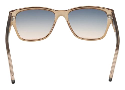 Harley-Davidson Women's Square Sunglasses, Shiny Brown Frame Gradient Blue Lens3