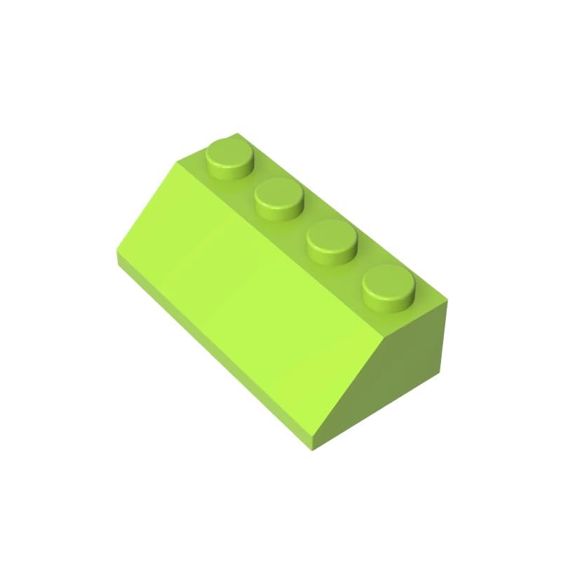 Gobricks 3037 Slope Brick 2x4 45° Sloped Brick 50 Pieces GDS-591 Compatible with Lego Building Blocks Color:Lime