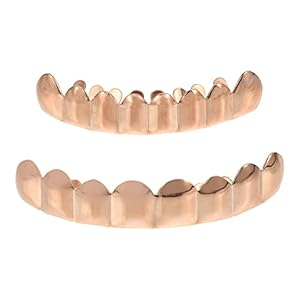 NOLITOY 1 Set Halloween Vampier Gebit Tanden Gnarly Tanden Gag Tanden Koper Halloween Valse Tand Lelijk Nep Tanden Party…