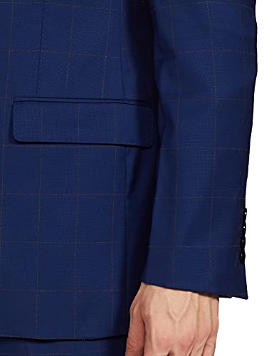 Image of Park Avenue Wool Men's Full Sleeve LUXUS FIT Dark Blue Formal Suit