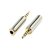 3.5ミリメートルメスオーディオアダプタのプレミアム品質のコンバーターヘッドホンイヤホンヘッドセット3リングジャックへの2つの小品2.5ミリメートル男性キャリア