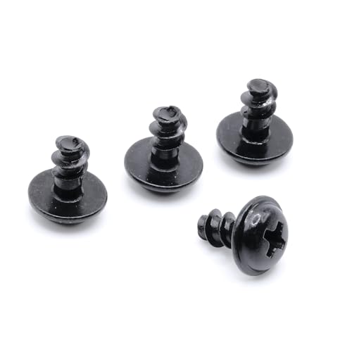 ReplacementScrews Rear License Plate Screws Compatible with BMW - M5 x 8mm - Stainless Steel - Black Oxide - Coarse Threaded (Pack of 4)