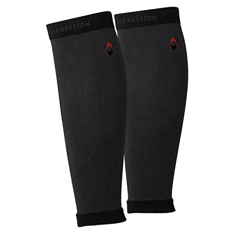 NV Compression Merino Wool Compression Calf Sleeves (Black/Grey, Large/XL (14-19" / 36-48cm)) Cover