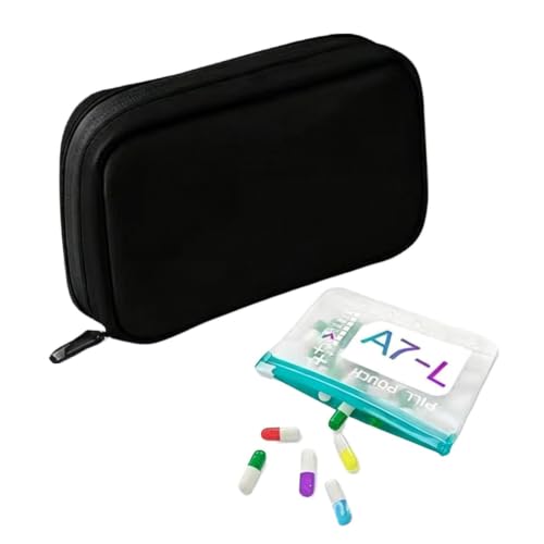 Bolsitas para pastillas de viaje organizador semanal reutilizable con cremallera impermeable