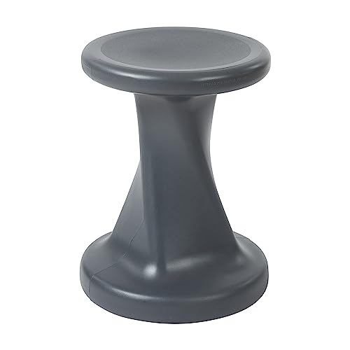 Image of ECR4Kids Twist Active Wobble Stool, 18in Seat Height, Classroom Furniture, Dark Grey