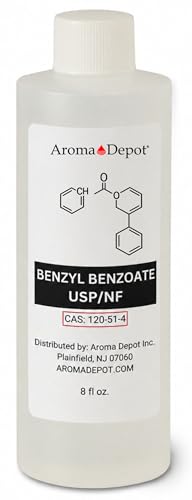 Benzyl Benzoate USP Grade Liquid 8 fl oz High Purity Multipurpose Solvent & Fragrance Fixative for DIY Cosmetic & Crafting Use