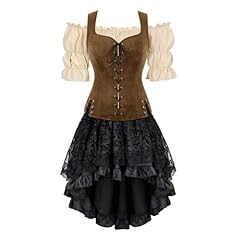 Light Brown Vest Beige Blouse Black Skirt