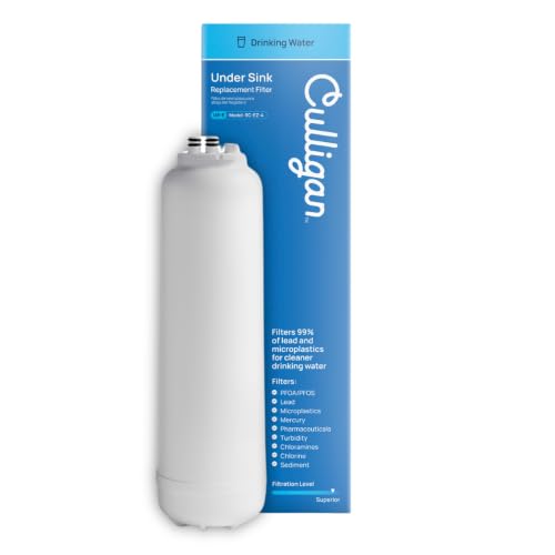 Image of Culligan RC-EZ-4 Premium Water Filtration Replacement Cartridge for Under-Sink, Refrigerator, & RV Systems - EZ Change Water Filter System (500 Gallon Life)