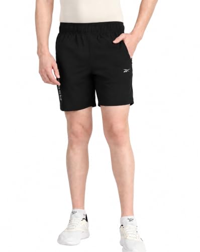 Image of Reebok Men's Polyester Running Shorts - Quick Dry Lightweight Sports Shorts for Men | Gym Shorts for Men | Training Fitness Running Shorts - Secure Drawcord Waistband