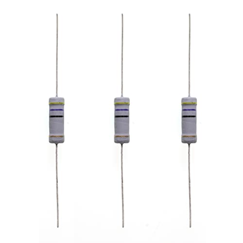HUABAN 20 Piezas 3W 3 Watts 47R 47 Ohm 5% Resistencia de película de óxido metálico