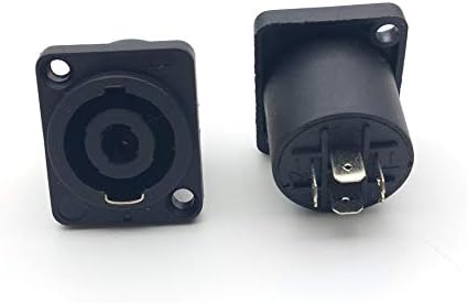 Davitu Electrical Equipments Supplies - 4pin Female Jack Socket Connector Audio Amplifier adapter for PA Amplifier Cable 4 Pin Speakon - (Package: 50pcs)