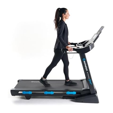 Echelon Stride Sport 40 Treadmill, Smart Foldable Exercise Treadmill with Cushioned Deck, LCD, Bluetooth, Workout Programs, Easy Storage and Portability + 30-Day Free Membership Cover