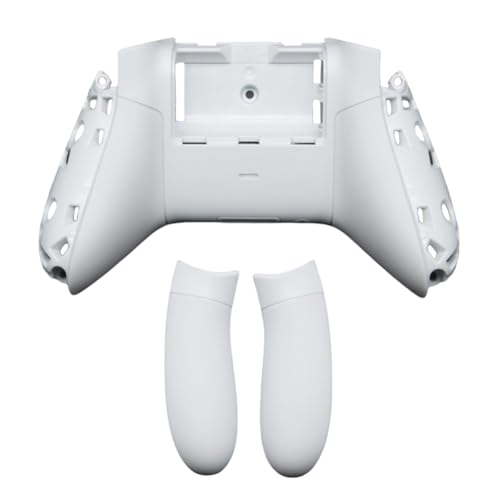 Hzxkqmil Carcasa Inferior de Repuesto & Cubierta de Rieles Laterales para Xbox Series X/S Controller, Funda Personalizada DIY Placas Traseras Accesorios para Xbox Core Mando Inalámbrico (Blanco)