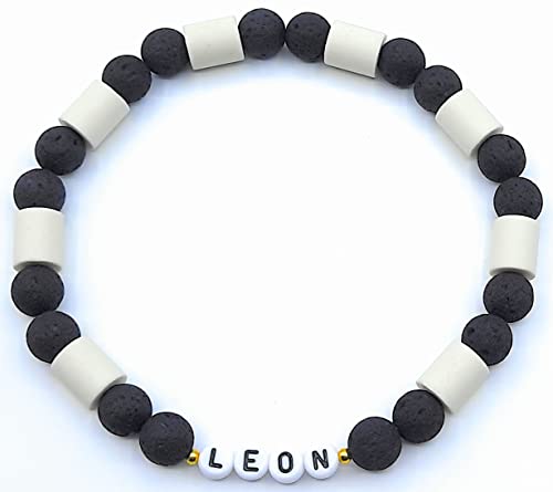 Halsband für Hunde mit EM-Keramik und Namen – individuell für Dich handgefertigt - natürlicher Schutz für Ihren Liebling (Metallperle Gold)