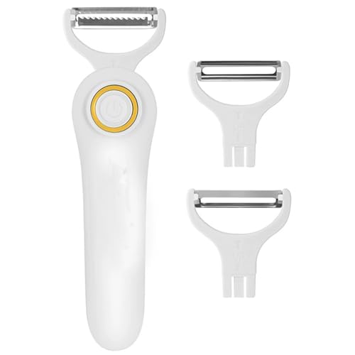 5 in 1 Blade Electric Peeler, Handheld Cordless 3 Blade Electric Fruit and Vegetable Peeler, USB Rechargeable Kitchen Gadget for Potatoes, Apples, Carrots, Cucumber (1)