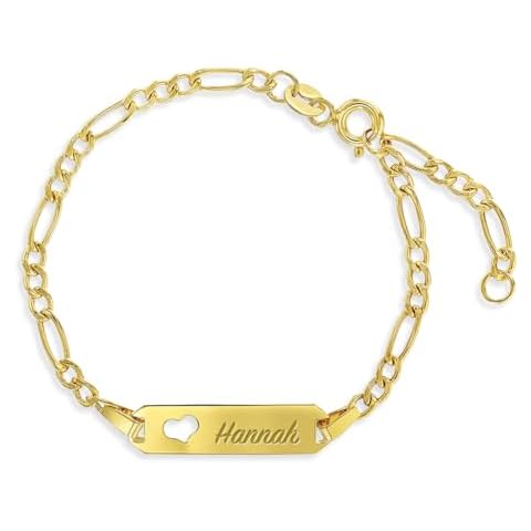 In Season Jewelry 14k Gold Unisex Adjustable ID Bracelet Cover