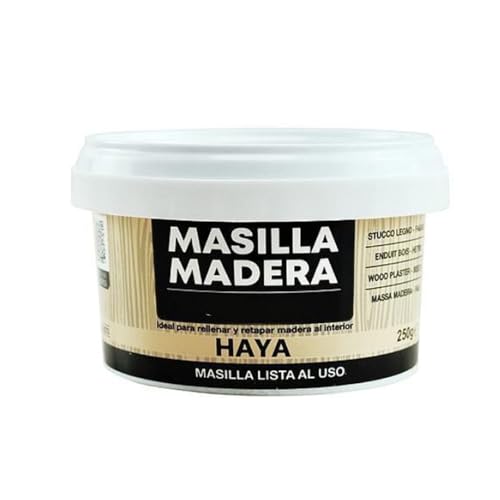 YIJIA | Masilla para Madera – Ideal para rellenar y reparar madera al interior, Masilla lista al uso 250 gramos - Secado Rápido, Alta Adherencia y Fácil Aplicación -Color Haya