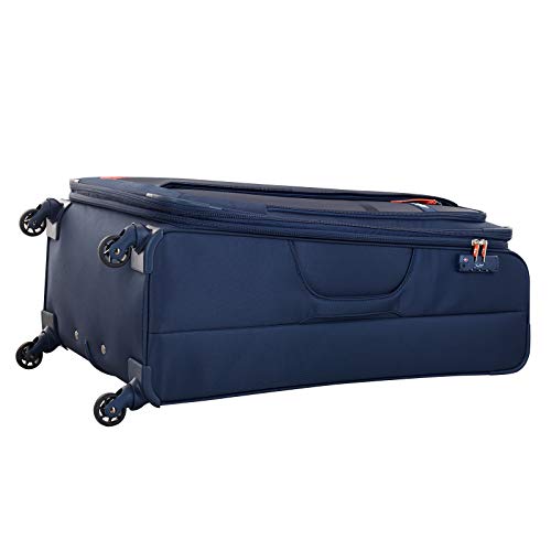 Image of Skybags Polyester 80.5 Cms Navy Blue Softsided Check-In 4 Spinner Wheels Carry-On Luggage (Stairw81Nbl), Small