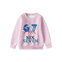 Kids 67 Meme Sweatshirt 6 7 Six Seven Hoodie Christmas Top Shirt Outfits for Boys Girls 5-12Y Pink