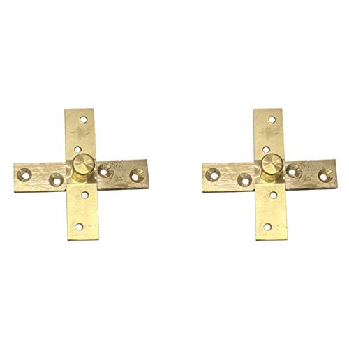 Adonai Hardware Azekah 360 Degree Rotation Brass Pivot Hinge (2.90", Natural Unlacquered - Central Axis) (Supplied as 2 Pieces per Pack)-image-32