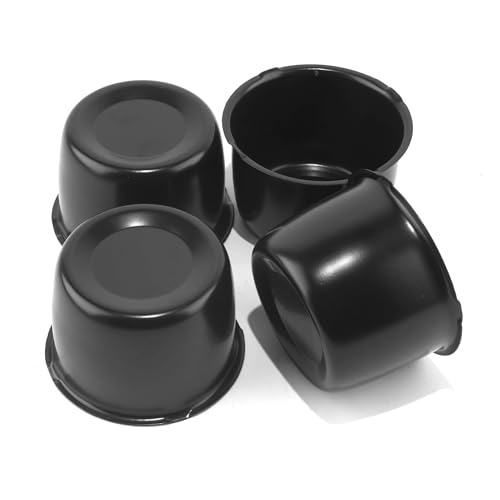Rheedal 4Pcs 3.37inch Stainless Trailer Wheel Center Caps Push Through 3.37" Bore 2.34" Tall Hub Cap for Truck SUV RV Wheel Rim, Matt Black Wheel Cover by Rheedal - Used condition - US$16.19