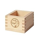 みよし漆器本舗 一合枡 焼印 イラスト入り C 招福猫 単品 無塗装 ひのき 日本製 縁起 節分 豆まき 鏡開き 日本酒 酒器 枡酒杯 祝桝 厄除け お祝い 結婚式 祭り 催事 神事