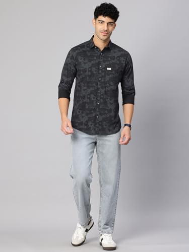 Image of Majestic Man Stylish Geomatric Print Casual Shirt - Pure Cotton| Full Sleeve | Trendy & Comfortable