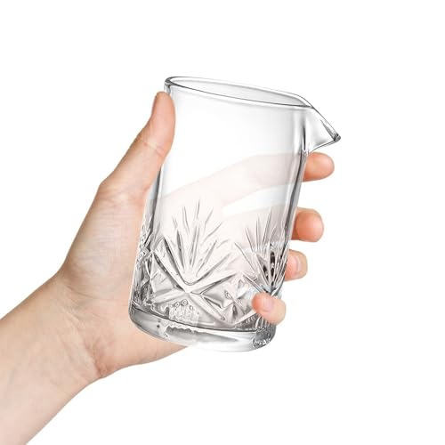Vaso mezclador con prevención de derrames y diseño redondo de vidrio 2