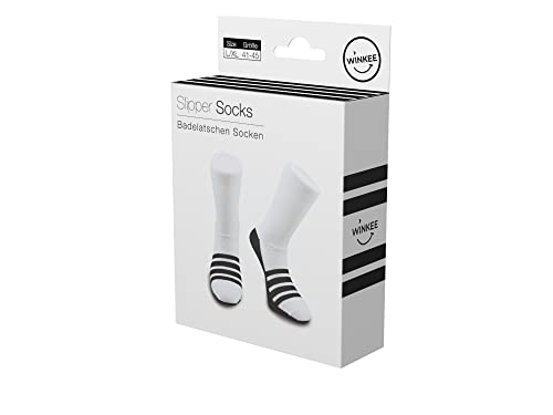 Winkee - Badelatschen Socken | Silly Socks in Größe 41-45 (L/XL) | Lustige Socken für Männer & Frauen | Socks mit Motiv | Halloween, Karneval, Fasching, Partys