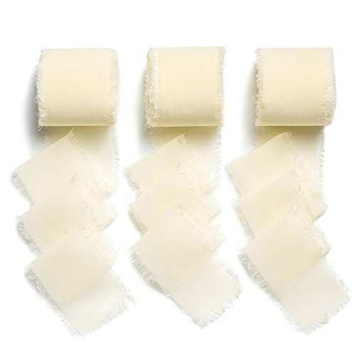 Aoksunova RB-06 Chiffonband Creme 3er-Set