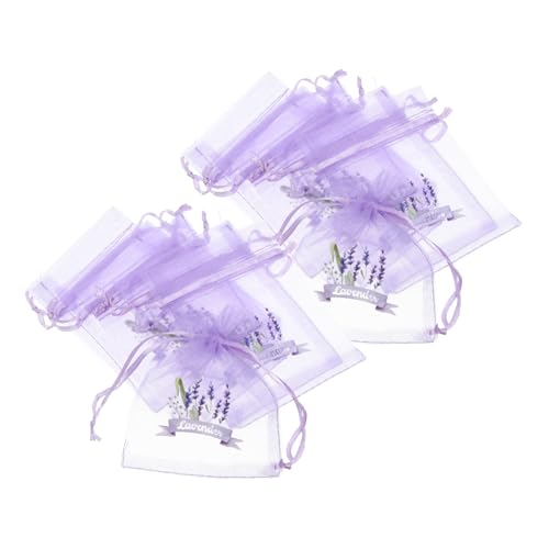 STOBAZA 20pcs Empty Sachet Bags Mesh Lavender Pouches with Drawstring Design for Storage Elegant and Versatile Gauze Bags for Dried Flowers and Home Fragrance