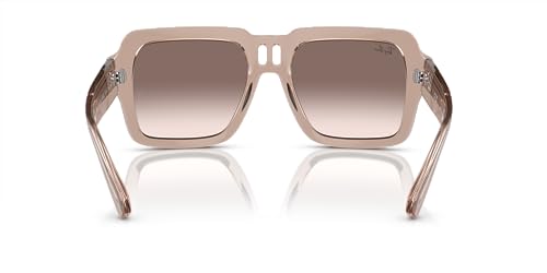 Ray-Ban RB4408 Magellan Sunglasses, Transparent Light Brown/Light Brown Mirrored Silver Gradient, 54 mm - image 4