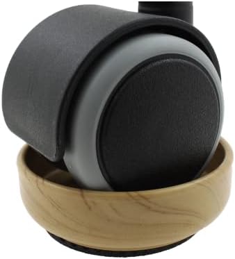 Miniatura 3 de Lifeswonderful - 4 tazas de ruedas con base de goma efecto madera - Antideslizantes - Protege tus suelos y evita que los muebles se muevan o rueden