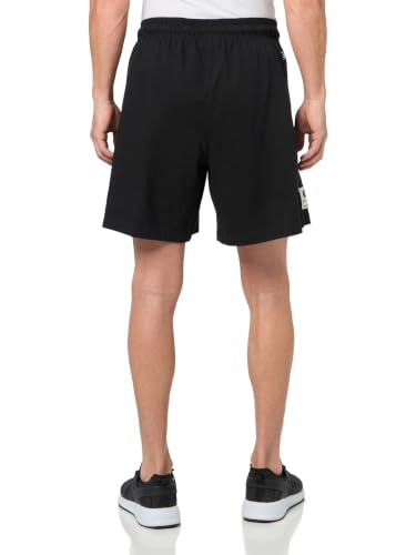Image of Champion Men's Graphic Lounge Shorts, Standard Fit, 7 Inch Inseam, Script Logo, Lightweight 100% Cotton Jersey