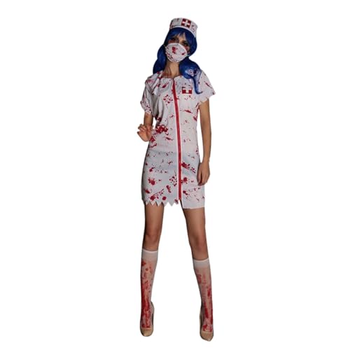 Disfraz de Cosplay con estilo genérico para Halloween y fiestas disfrazadas, rojo, M