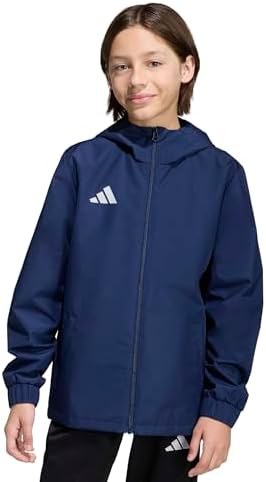 adidas Unisex-Kids Entrada26 All Weather Jacket, Team Navy Blue/White, Medium