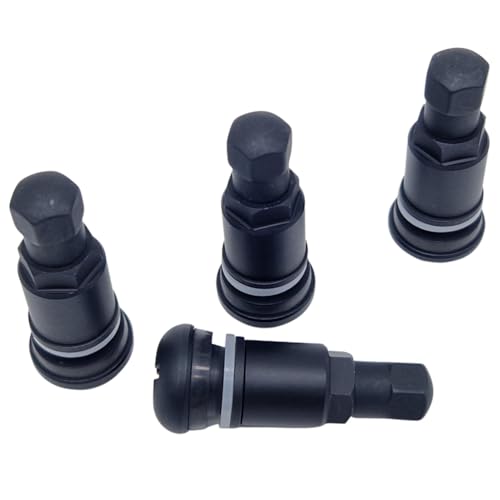 NAAA 4 válvulas de aluminio para coche, 11,3 mm, ligeras válvulas de llanta (negro mate)